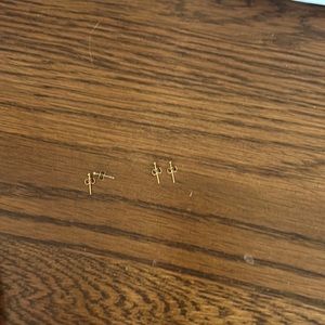 2 1mm rose gold ball stud earrings worn once.